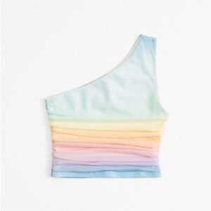 Abercrombie Pride Mesh Asymmetrical Top Size Medium